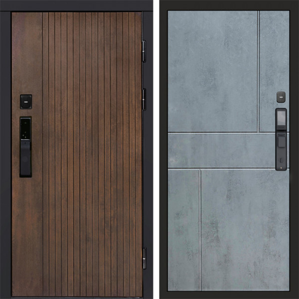 Входная дверь Termo-Door Смарт Твист Ультра - Горизонт бетон темный