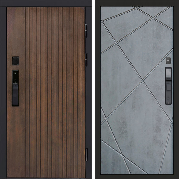 Входная дверь Termo-Door Смарт Твист Ультра - Лучи бетон темный