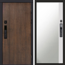 Входная дверь Termo-Door Смарт Твист Ультра - Зеркало Фацет Белый софт