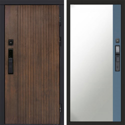 Входная дверь Termo-Door Смарт Твист Ультра - Зеркало Фацет Grey софт