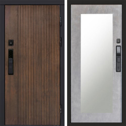 Входная дверь Termo-Door Смарт Твист Ультра - Зеркало Триумф бетон светлый