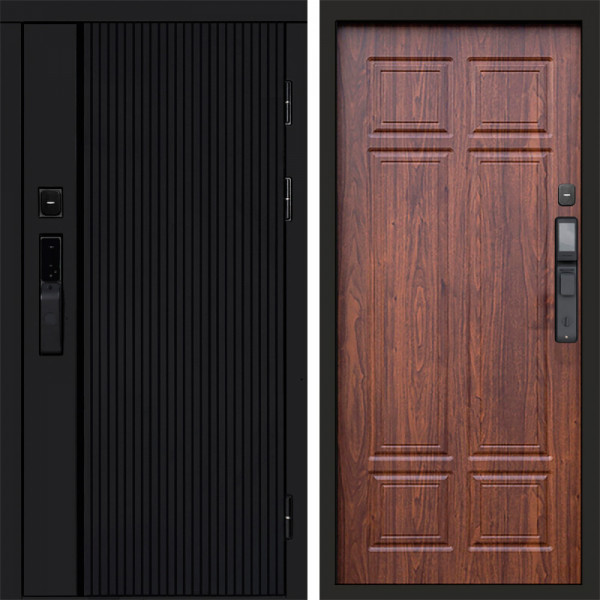 Входная дверь Termo-Door Смарт Урбан Black - Без серии Орех премиум