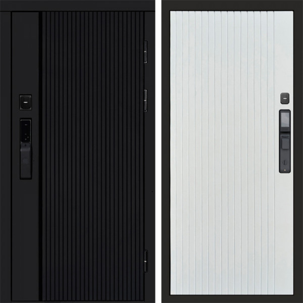 Входная дверь Termo-Door Смарт Урбан Black - Flat Белый софт