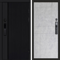 Входная дверь Termo-Door Смарт Урбан Black - Горизонт бетон светлый