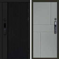Входная дверь Termo-Door Смарт Урбан Black - Горизонт Grey софт