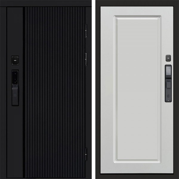 Входная дверь Termo-Door Смарт Урбан Black - Гранд Белый софт