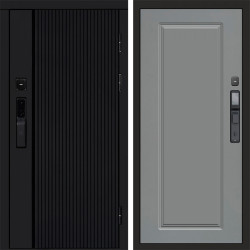Входная дверь Termo-Door Смарт Урбан Black - Гранд Grey софт
