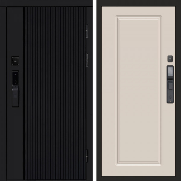 Входная дверь Termo-Door Смарт Урбан Black - Гранд Слоновая кость