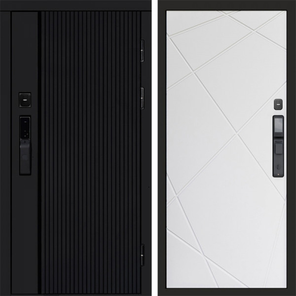 Входная дверь Termo-Door Смарт Урбан Black - Лучи белый