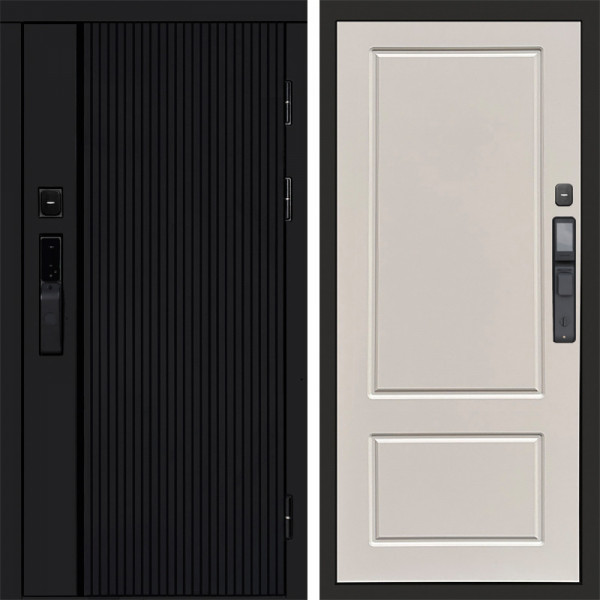 Входная дверь Termo-Door Смарт Урбан Black - Марсель Слоновая кость