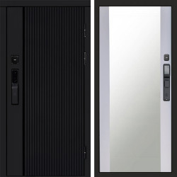 Входная дверь Termo-Door Смарт Урбан Black - Зеркало белый софт
