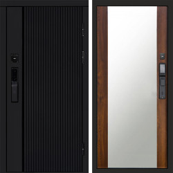 Входная дверь Termo-Door Смарт Урбан Black - Зеркало дуб