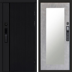 Входная дверь Termo-Door Смарт Урбан Black - Зеркало Триумф бетон светлый
