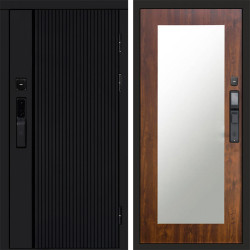 Входная дверь Termo-Door Смарт Урбан Black - Зеркало Триумф дуб