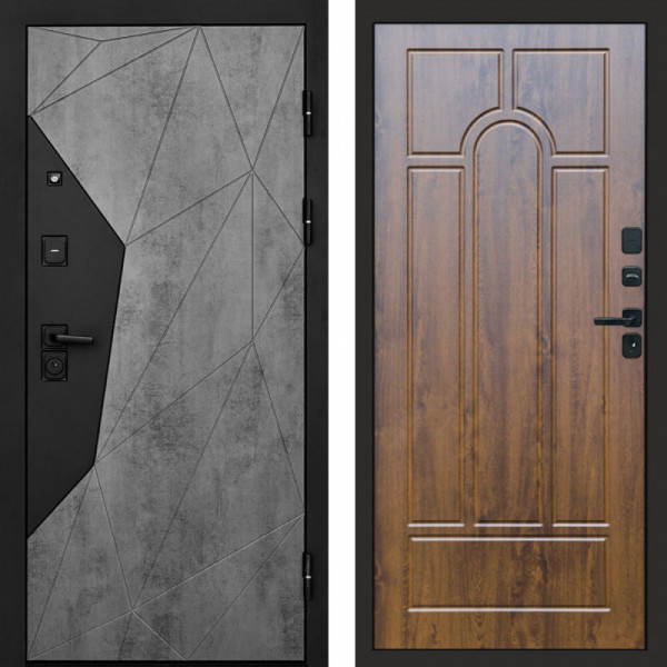 Входная дверь Termo-Door Авангард Бетон - Арка дуб