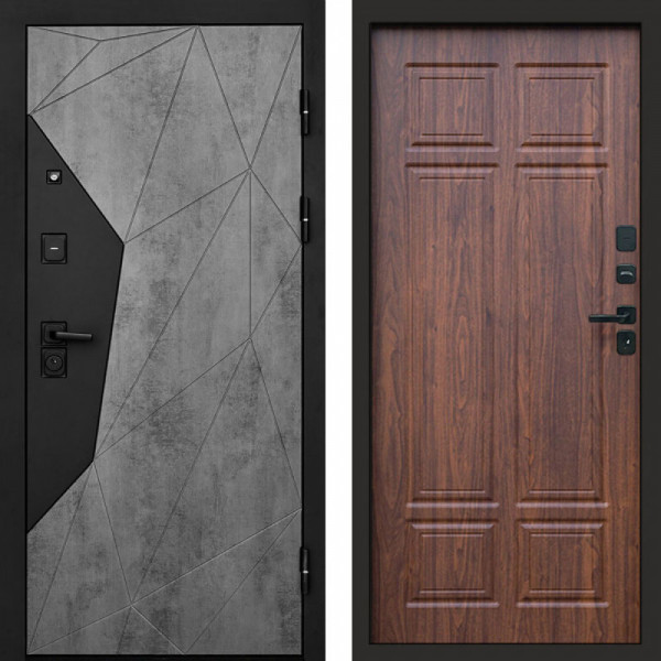 Входная дверь Termo-Door Авангард Бетон - Без серии Орех премиум