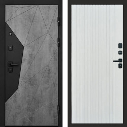 Входная дверь Termo-Door Авангард Бетон - Flat Белый софт