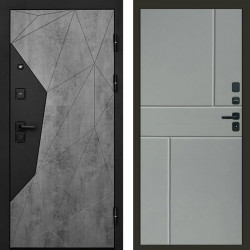 Входная дверь Termo-Door Авангард Бетон - Горизонт Grey софт