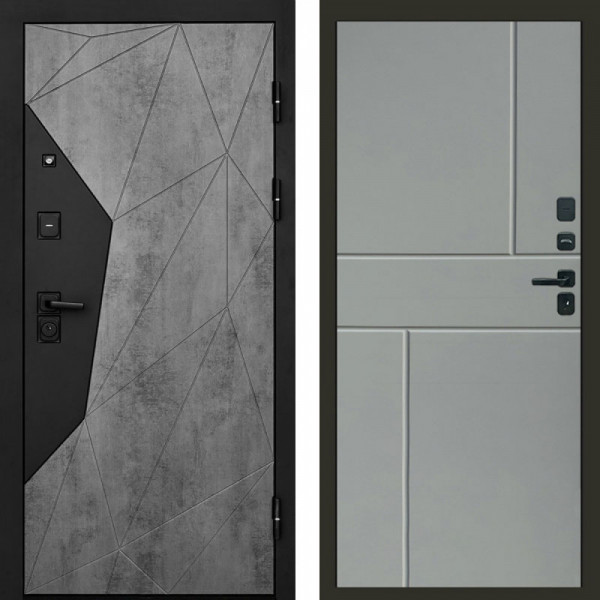 Входная дверь Termo-Door Авангард Бетон - Горизонт Grey софт
