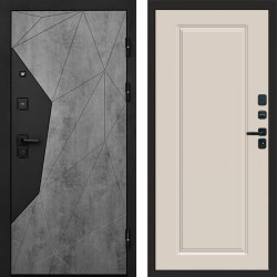 Входная дверь Termo-Door Авангард Бетон - Гранд Слоновая кость