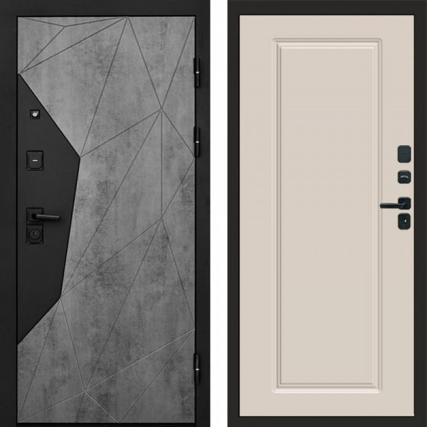 Входная дверь Termo-Door Авангард Бетон - Гранд Слоновая кость