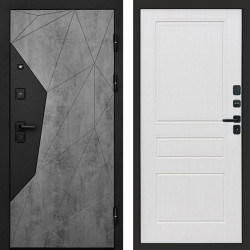 Входная дверь Termo-Door Авангард Бетон - Классика белое дерево