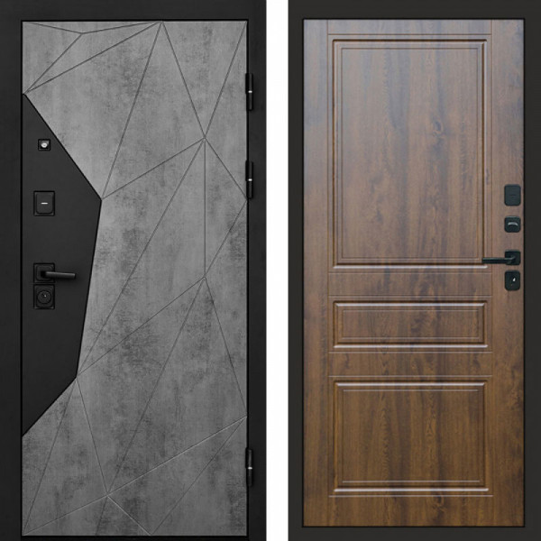 Входная дверь Termo-Door Авангард Бетон - Классика дуб