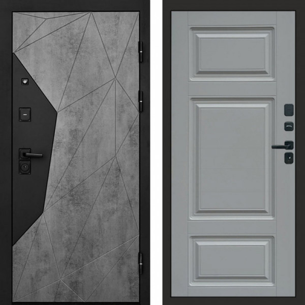 Входная дверь Termo-Door Авангард Бетон - Лион Grey софт