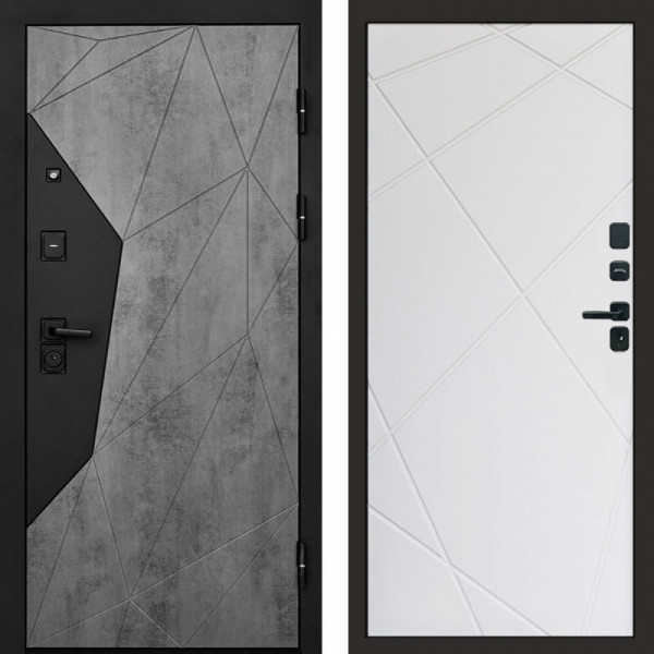 Входная дверь Termo-Door Авангард Бетон - Лучи белый