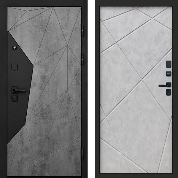 Входная дверь Termo-Door Авангард Бетон - Лучи бетон светлый