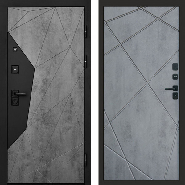 Входная дверь Termo-Door Авангард Бетон - Лучи бетон темный