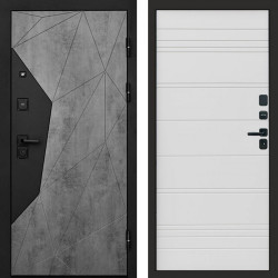 Входная дверь Termo-Door Авангард Бетон - Лучи White line