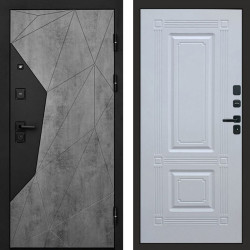 Входная дверь Termo-Door Авангард Бетон - Мадрид Белый софт