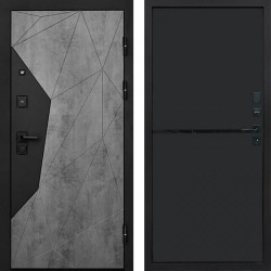 Входная дверь Termo-Door Авангард Бетон - Нео Black