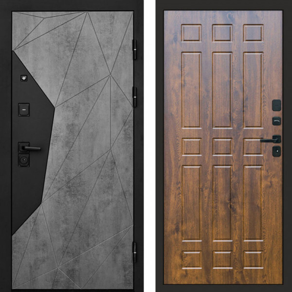Входная дверь Termo-Door Авангард Бетон - Спарта дуб