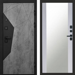 Входная дверь Termo-Door Авангард Бетон - Зеркало белый софт