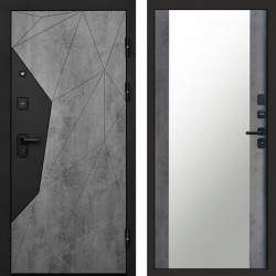Входная дверь Termo-Door Авангард Бетон - Зеркало бетон темный