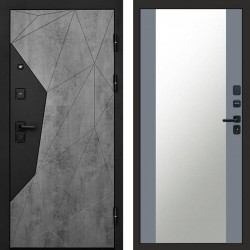 Входная дверь Termo-Door Авангард Бетон - Зеркало Grey Софт