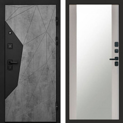 Входная дверь Termo-Door Авангард Бетон - Зеркало лиственница
