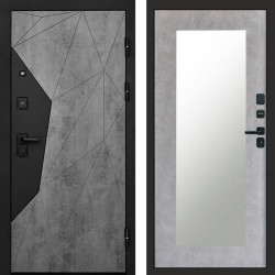 Входная дверь Termo-Door Авангард Бетон - Зеркало Триумф бетон светлый