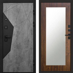 Входная дверь Termo-Door Авангард Бетон - Зеркало Триумф дуб