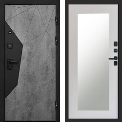 Входная дверь Termo-Door Авангард Бетон - Зеркало Триумф лиственница