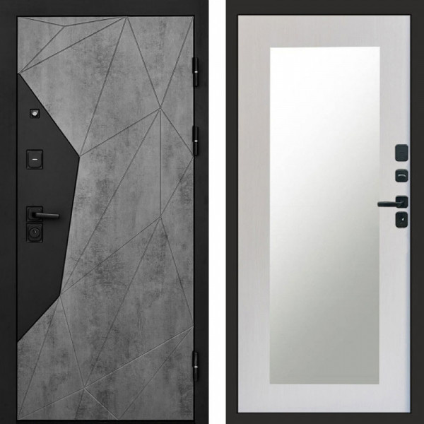 Входная дверь Termo-Door Авангард Бетон - Зеркало Триумф лиственница
