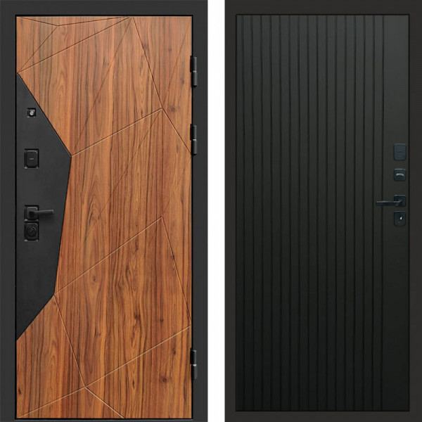 Входная дверь Termo-Door Авангард Дуб Каньон - Flat Черный кварц