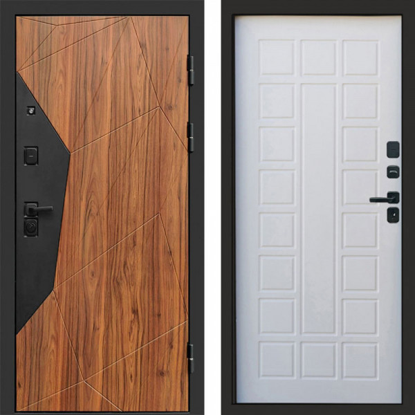 Входная дверь Termo-Door Авангард Дуб Каньон - Престиж белое дерево