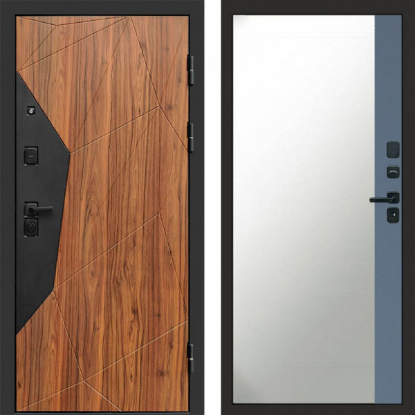 Входная дверь Termo-Door Авангард Дуб Каньон - Зеркало Фацет Grey софт