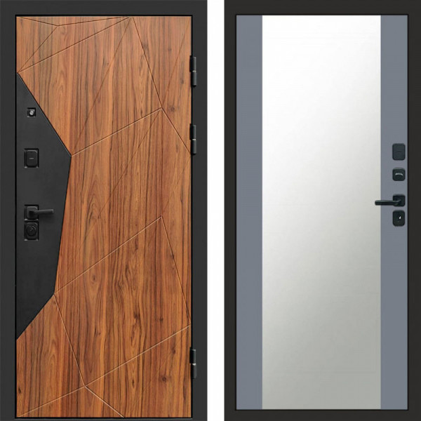 Входная дверь Termo-Door Авангард Дуб Каньон - Зеркало Grey Софт