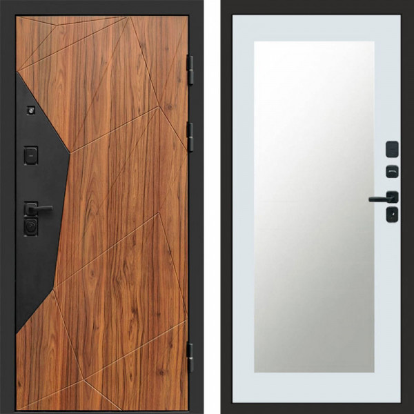 Входная дверь Termo-Door Авангард Дуб Каньон - Зеркало Триумф Белый софт