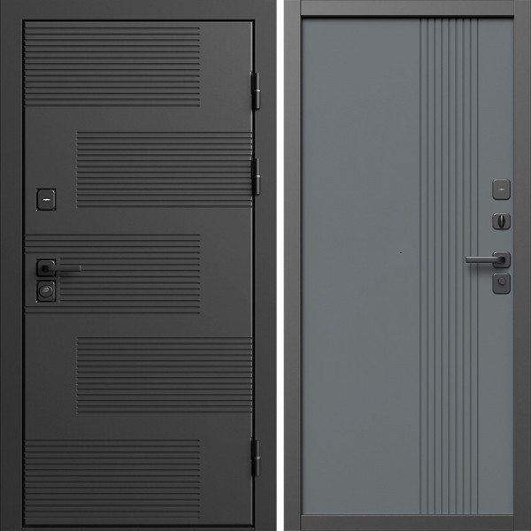 Входная дверь Termo-Door Фаворит - Страйп Грей Софт