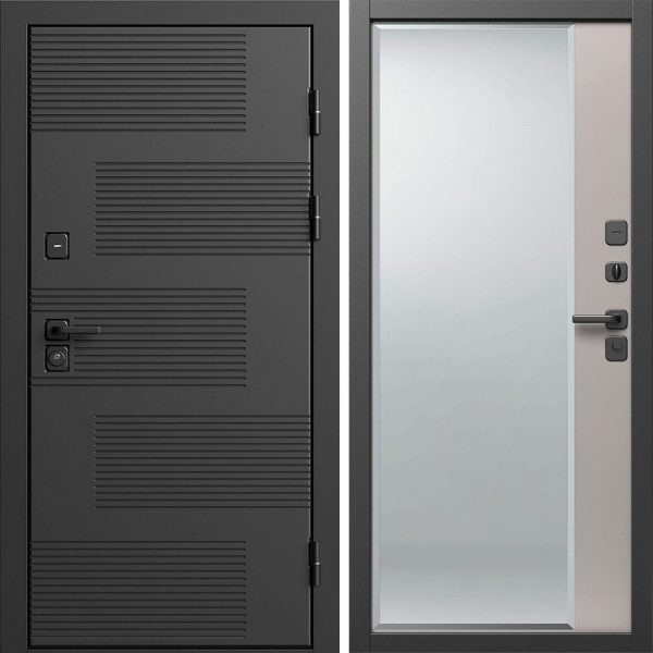 Входная дверь Termo-Door Фаворит - Зеркало Фацет Капучино